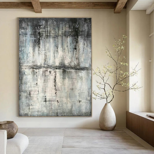 Grey - Tone Abstract Art for Living Room & Study DLZ0474