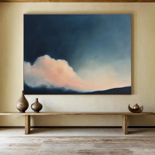 Serene Cloud at Dusk Art for Bedroom Night Area & Meditation Space SC408