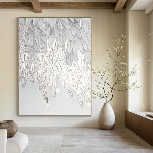 White Feather 3D Art for Bridal Salon & Angel - Themed Nursery DLZ0667