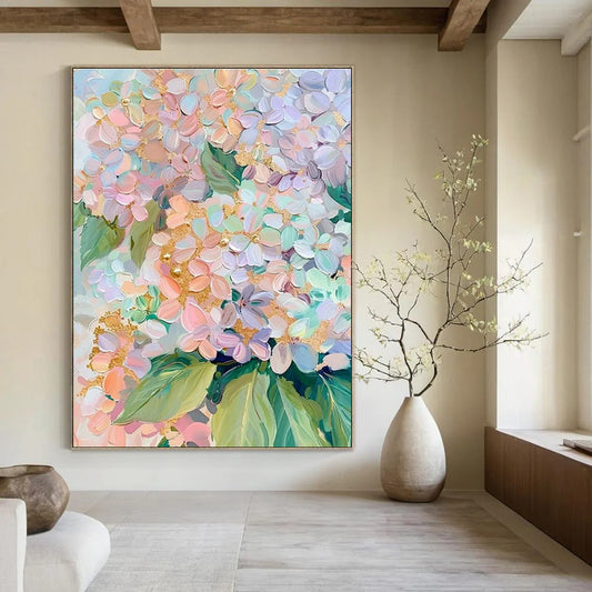 Colorful Hydrangea Cluster Art for Coastal Home Sunroom & Floral - Inspired Boutique DLZ0914