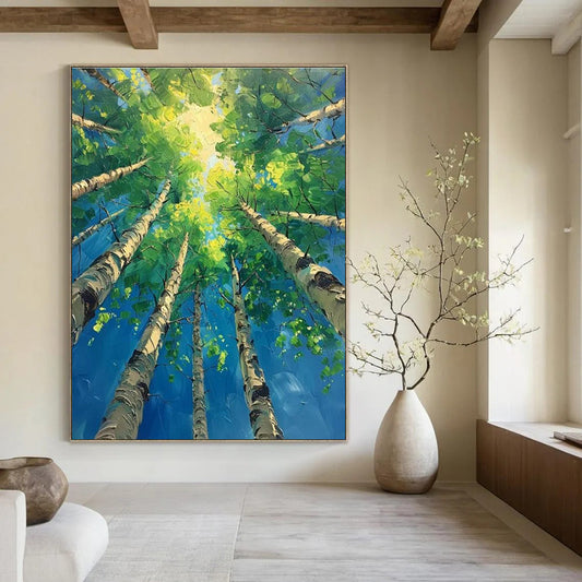 Skyward Birch Forest Art for Nature - Lover’s Study & Spa Retreat DLZ2252