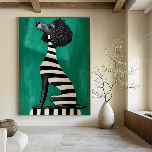 Poodle Art for Playful Home Pet Corner Decor DLZ0216