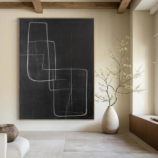 Chalk Line Abstract for Industrial - Chic Gallery & Modern Lounge STSC1185