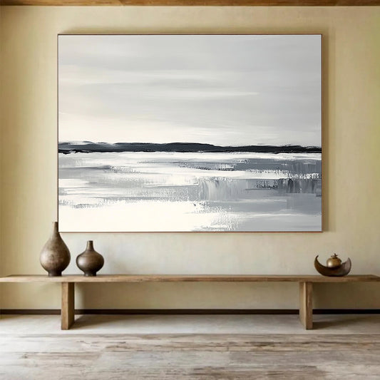 Monochrome Landscape Art for Minimalist Living Room & Serene Spa SC154