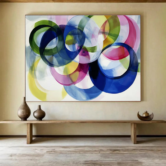 Interlocking Color Rings Art for Fashion Boutique & Art - Loving Home Office SC525