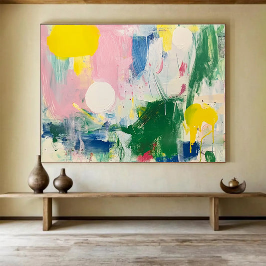 Colorful Abstract Dots & Strokes Art for Creative Kids' Playroom & Bohemian Café SC231