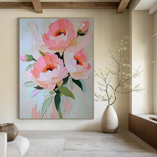 Pink Flower Bouquet 2 Art for Botanical Wedding Venue & Charming Home Bedroom STSC1413