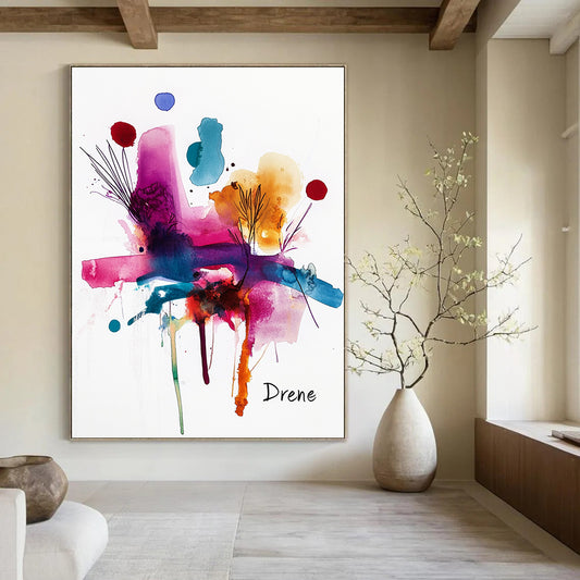 Color - Splash Abstract for Vibrant Art Studio & Lively Caf茅 STSC500