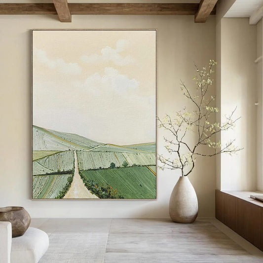Pastel Rural Landscape Art for Countryside Home Kitchen & Farm - Themed Restaurant DLZ2149