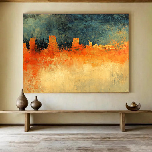 Textured Cityscape Art for Industrial Loft & Art - focused Urban Apartment SC165
