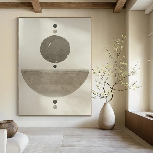 Zen - Inspired Circular Art for Minimalist Office & Meditation Corner DLZ1372