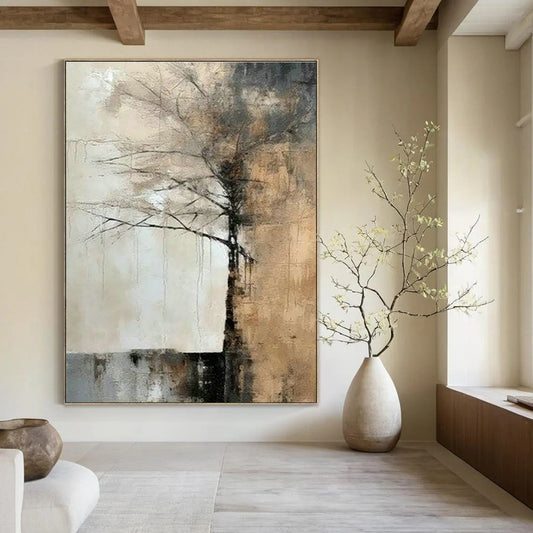 Lonely Tree Abstract Drawing for Living Room & Study DLZ0418
