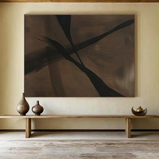 Brown - Black Abstract Art for Industrial - Style Loft Spaces DLZ2527