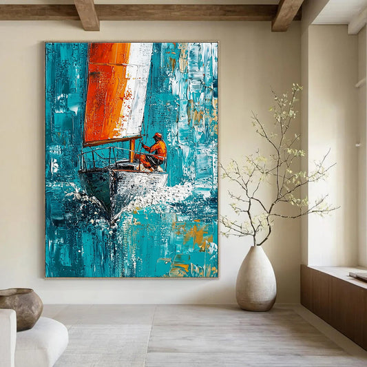 Sailor on the Sea Art for Nautical Sports Club & Adventurous Home Living Room STSC1418