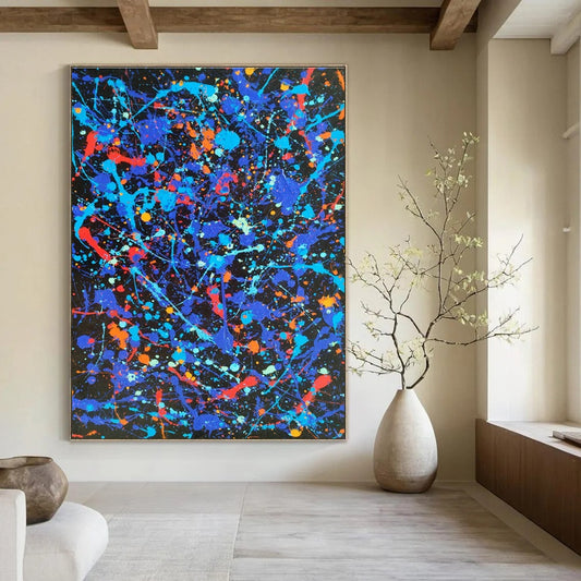 Colorful Splatter Abstract Art for Artistic Studio & Trendy Bar DLZ0763