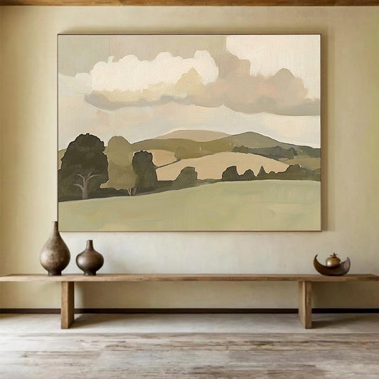 Minimalist Landscape Art for Scandinavian - Style Café & Art Gallery SC404