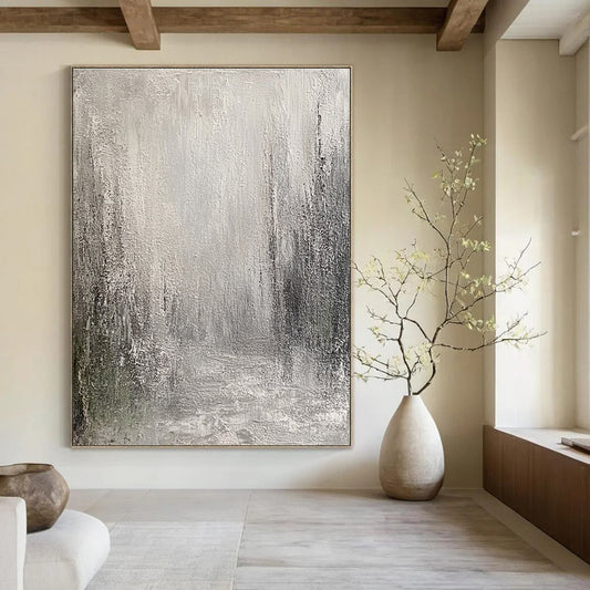 Gray Textured Abstract for Modern Minimalist Lounge & Art Gallery Installation STSC487