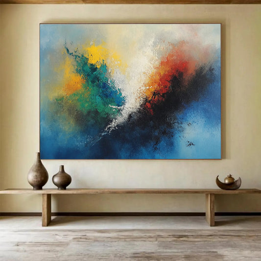 Vivid Color Clash Abstract Art for Modern Art Gallery & Creative Studio SC323