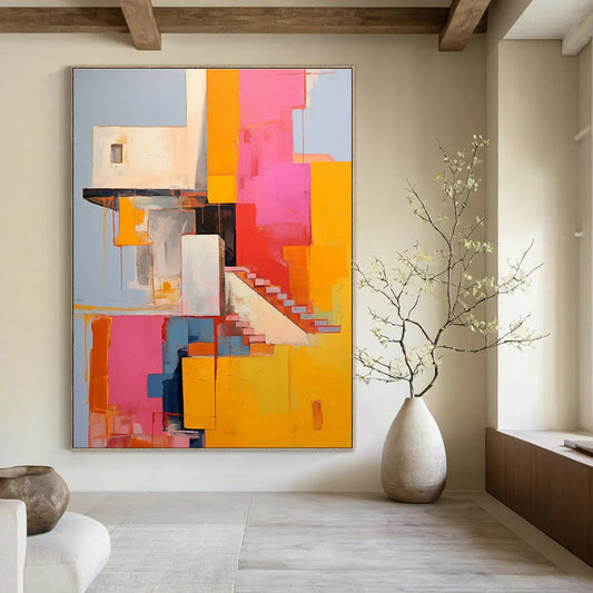 Colorful Architectural Abstract Art for Modern Loft & Creative Office DLZ1330
