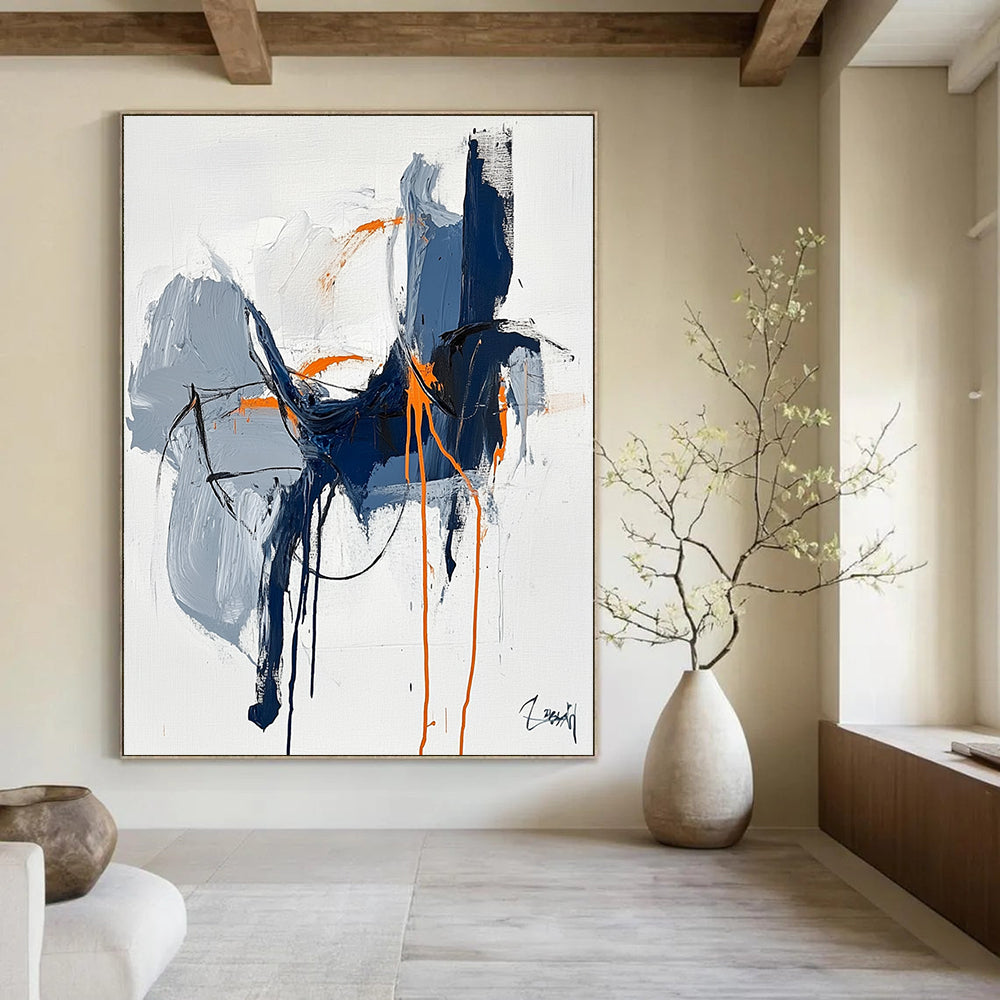 Expressive Drip Abstract Art for Studio & Café STSC676