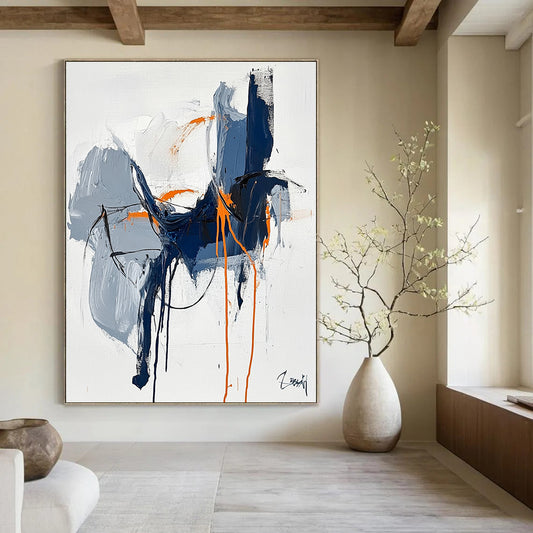 Expressive Drip Abstract Art for Studio & Café STSC676