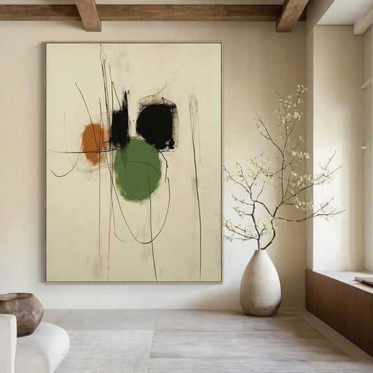 Minimalist Colorful Abstract for Scandinavian - Style Home & Modern Art Gallery STSC547