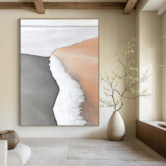 Minimalist Beach Scene for Scandinavian - Style Home & Coastal Office STSC550