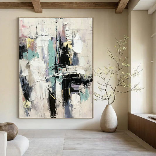 Colorful Block Abstract Art for Living Room & Art Studio DLZ0498