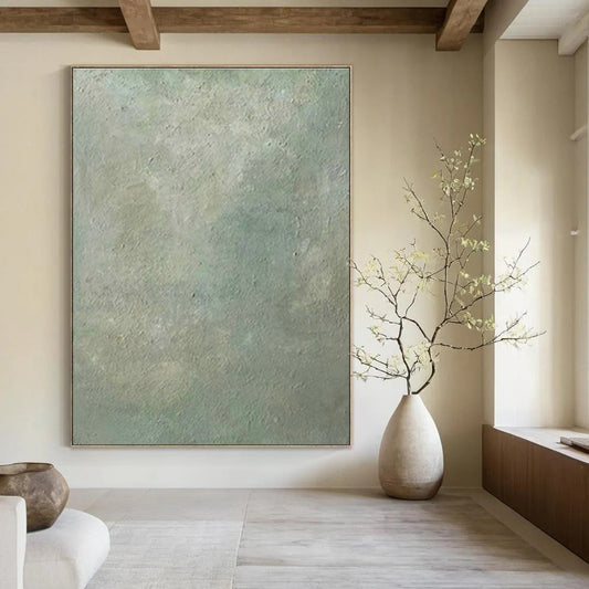 Light Green Texture Art for Spa - Themed Home Bathroom Walls DLZ0234