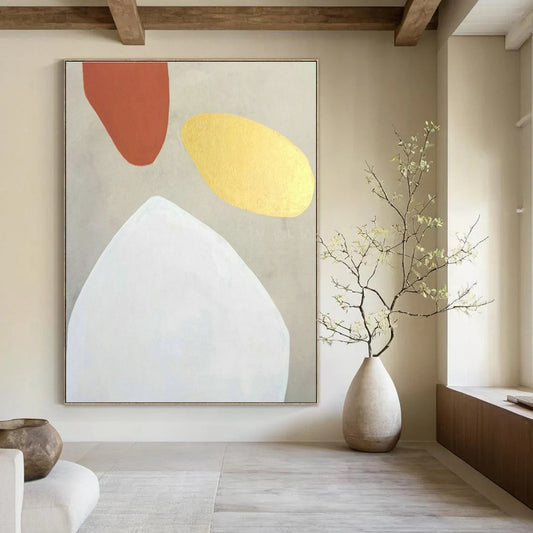 Three - Color Geometric Abstract Art for Creative Co - working Space & Home Office DLZ1085