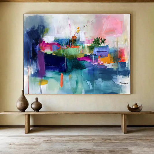 Colorful Abstract Garden Art for Bohemian Living Room & Garden - Themed Restaurant SC372