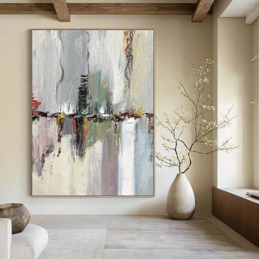 Abstract City Reflection Art for Urban Loft & Rooftop Bar DLZ0624