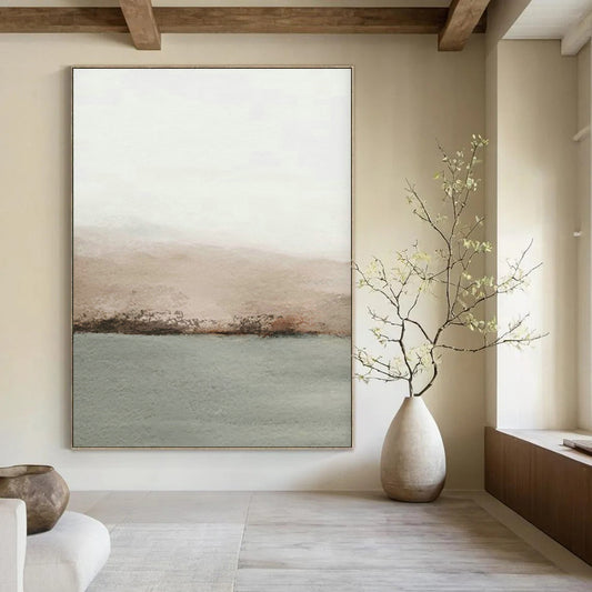 Minimalist Waterfront Art for Coastal - Inspired Café & Nature Lover’s Bedroom DLZ0725
