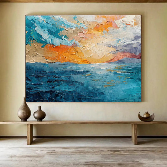 Seaside Oil Painting Art for Coastal - Themed Bedroom DLZ2887