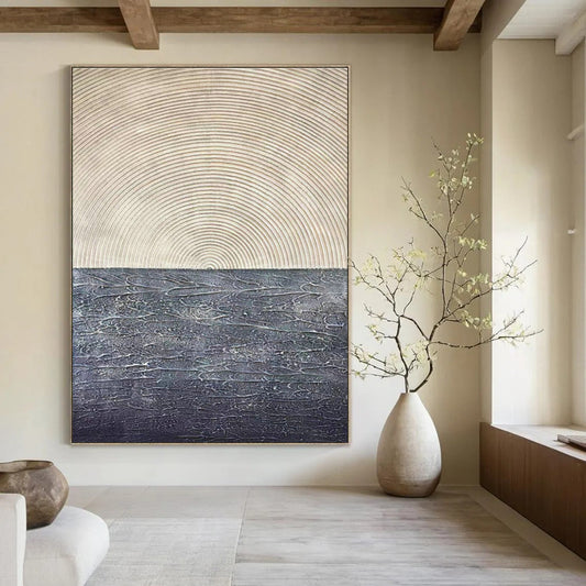 Semi - Circle Texture Art for Living Room & Hallway DLZ0488