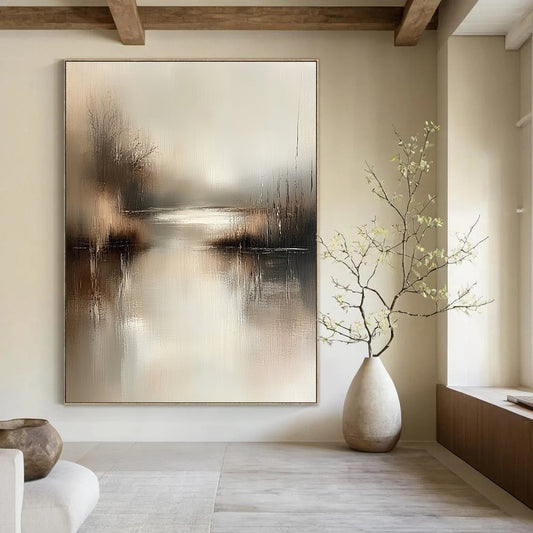 Minimalist Lake Abstract Art for Modern Home & Art Gallery STSC078