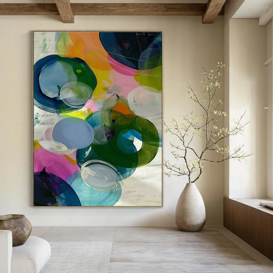 Colorful Circle Abstract Art for Kids’ Playroom & Modern Art Gallery Pop - Up DLZ1006