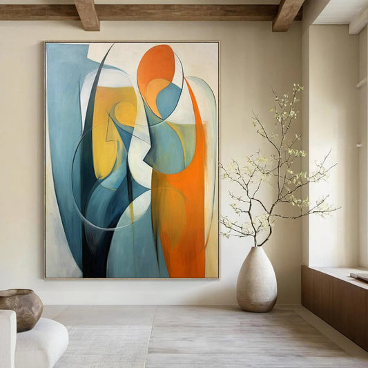 Abstract Figure Art for Modern Dance Studio Lounges DLZ0286