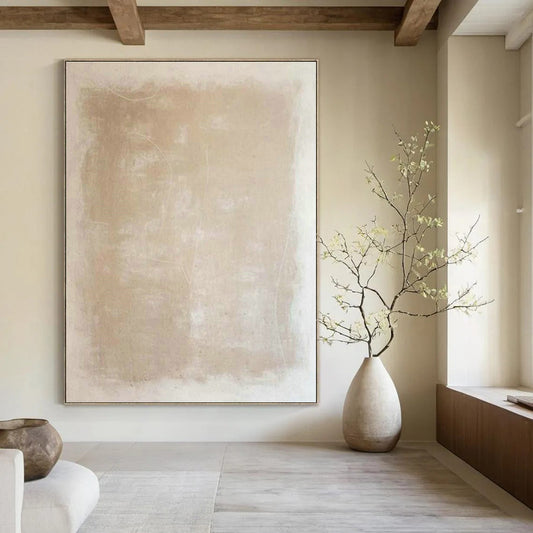 Beige Texture Art for Minimalist Home Hallway Accents DLZ0220