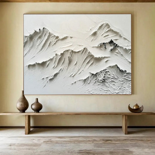 White Mountain Relief Art for Minimalist Living Room DLZ2843