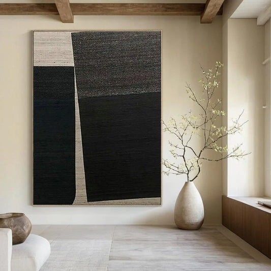 Black - White Geometric Art for Industrial - Style Café & Modern Art Gallery DLZ1505