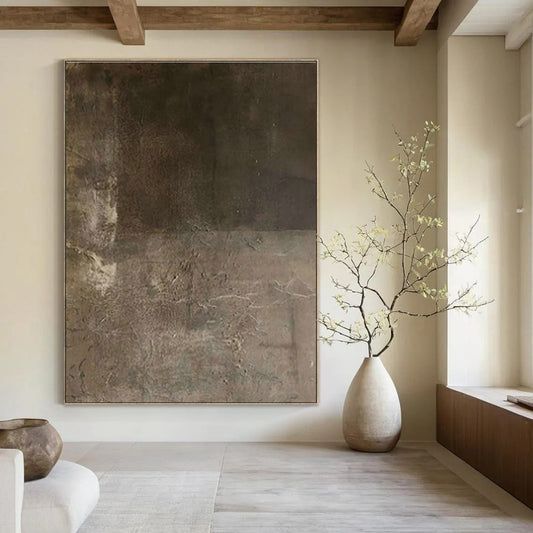 Earthy Textured Abstract for Rustic Winery Tasting Room & Industrial Loft Bedroom DLZ0871