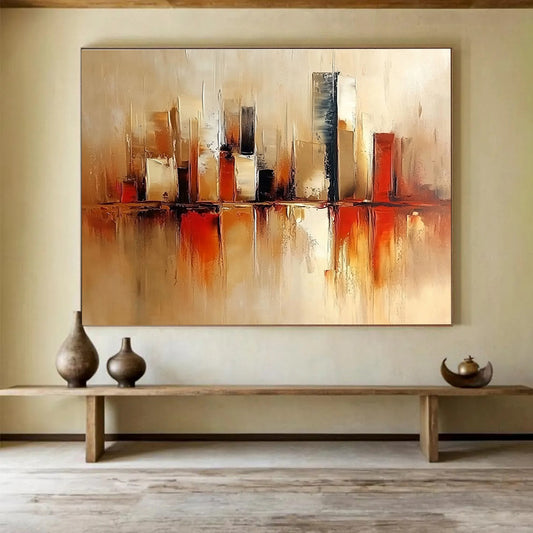 Abstract Cityscape Art for Urban Loft & Architecture - Lover’s Home SC098