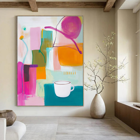 Abstract Still Life with Cup for Cozy Kitchen & Art - Filled Café STSC787