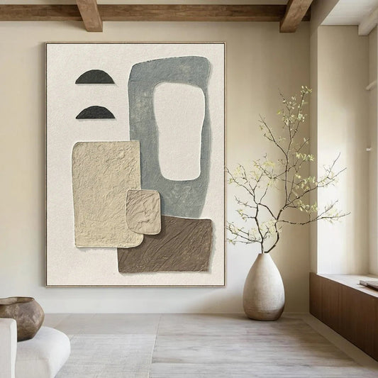 Collage Abstract Art for Art Studio & Bohemian Home DLZ1142