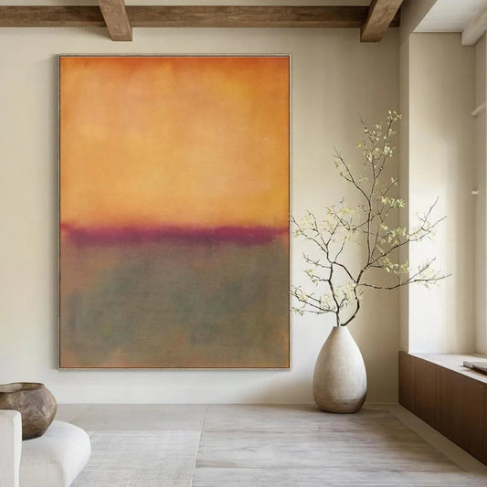 Subtle Gradient Sunset Art for Bedroom & Meditation Space DLZ2302