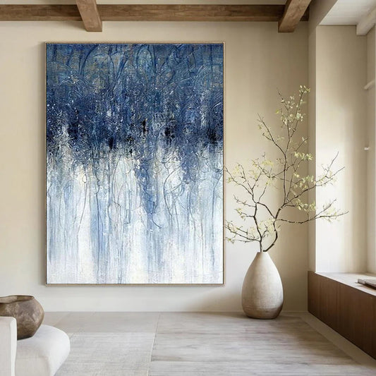Blue Dripping Texture Art for Modern Art Bar & Coastal - Inspired Home DLZ2237