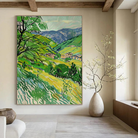 Green Valley Landscape Art for Eco - Friendly Home & Outdoor Adventure Company Office DLZ1768