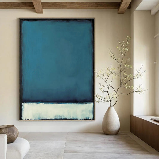 Blue - White Gradient Abstract Art for Bedroom & Meditation Room DLZ0459