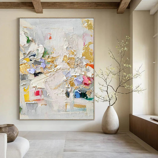 Colorful Textured Abstract for Creative Agency Lobby & Eclectic Art Bar DLZ1589